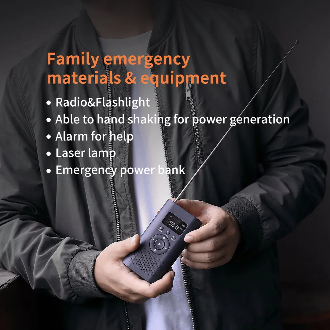 6-in-1 Outdoor Power Bank / Manual (dynamo) power generator