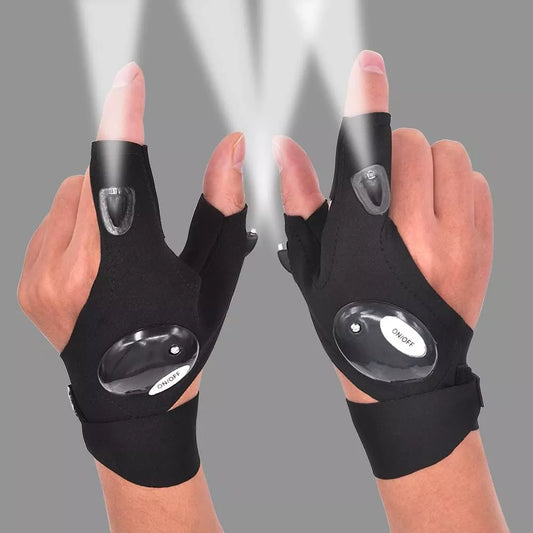 LED Gloves with Waterproof Lights